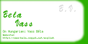 bela vass business card