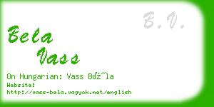 bela vass business card